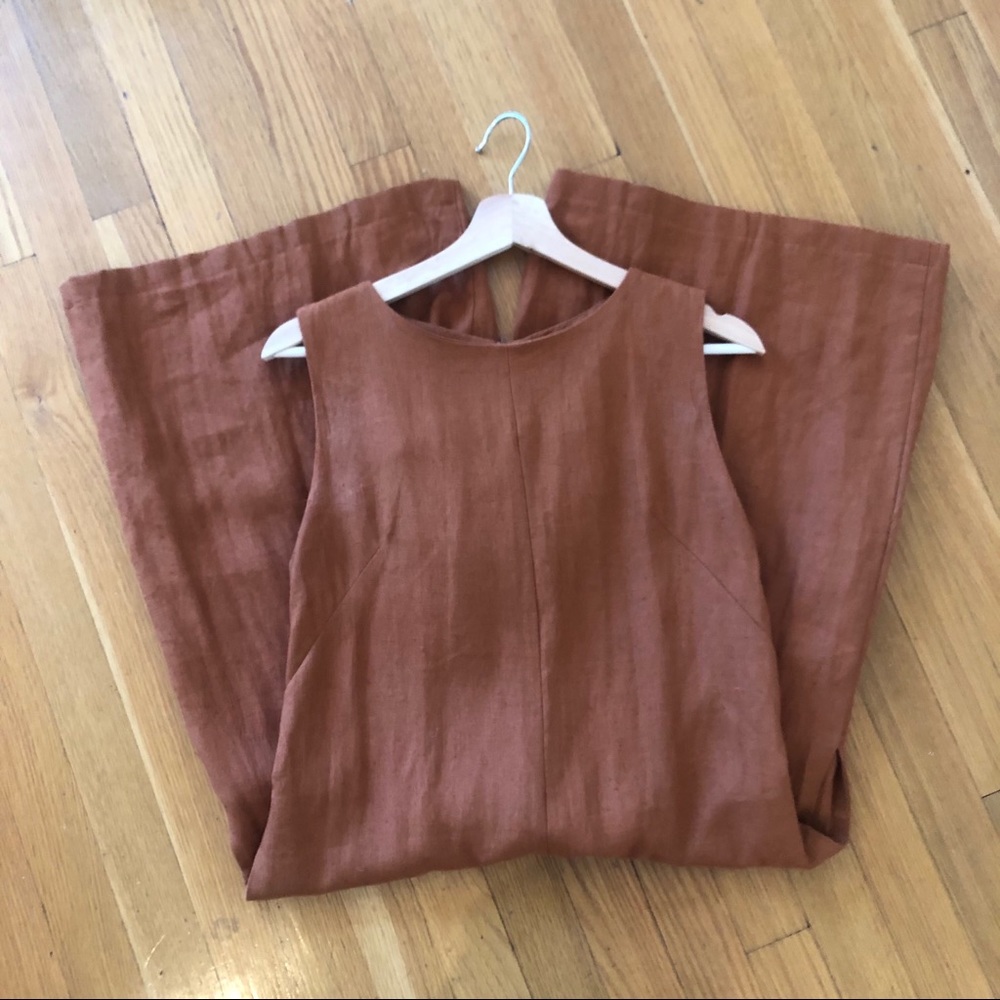 No.6 Store wide leg linen jumpsuit, size 1